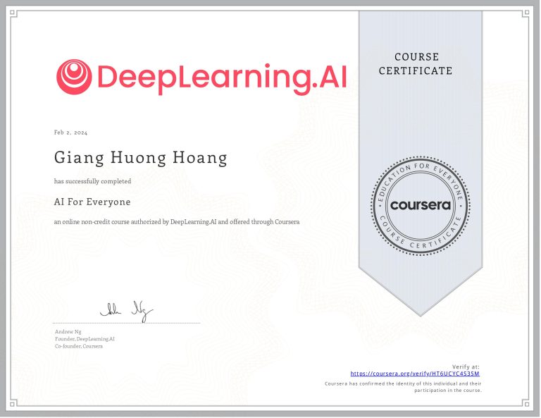 Giang Hoang - DeepLEarning AI